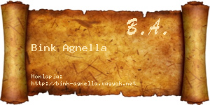 Bink Agnella névjegykártya